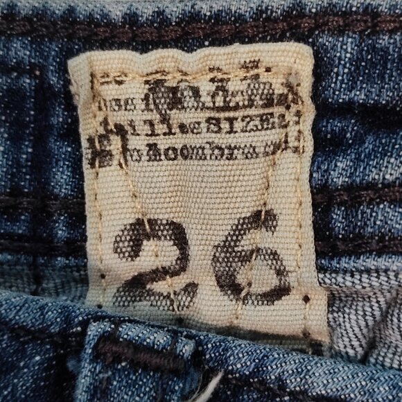 Volcom 2x4 jeans tight fit denim blue men's youth size 26 - Picture 7 of 13